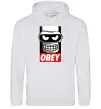 Мужская толстовка (худи) Obey Bender Серый меланж Мужская толстовка (худи) Obey Bender Серый меланж фото