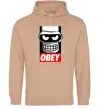 Жіноча толстовка (худі) Obey Bender Пісочний фото