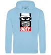 Женская толстовка (худи) Obey Bender Голубой фото