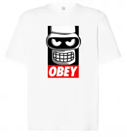 Футболка Оверсайз OBEY Make art not war Белый фото