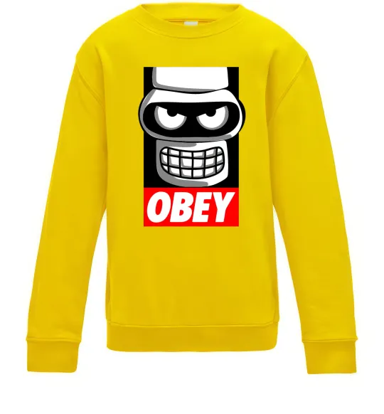 Детский Свитшот Obey Bender Солнечно желтый фото