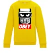 Детский Свитшот Obey Bender Солнечно желтый Детский Свитшот Obey Bender Солнечно желтый фото
