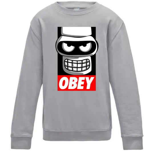 Детский Свитшот Obey Bender Серый меланж фото
