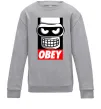 Детский Свитшот Obey Bender Серый меланж Детский Свитшот Obey Bender Серый меланж фото