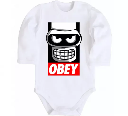 Дитячий бодік Obey Bender Білий фото