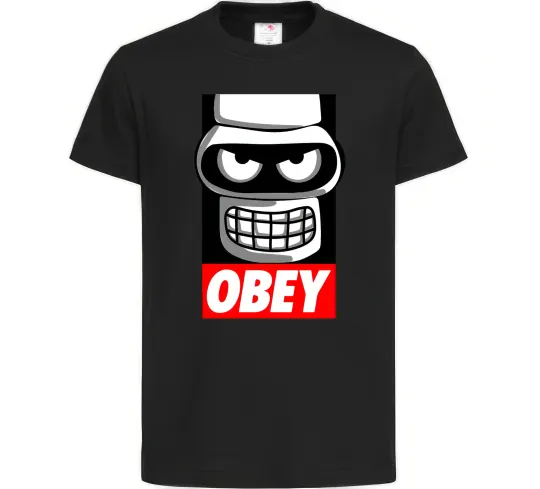 Детская футболка Obey Bender Черный фото