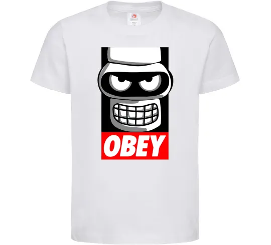 Детская футболка Obey Bender Белый фото