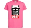 Детская футболка Obey Bender Ярко-розовый фото