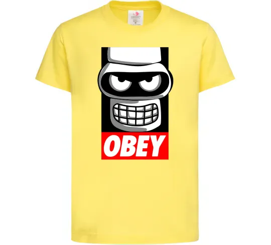 Детская футболка Obey Bender Лимонный фото