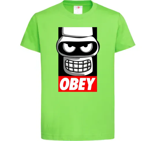 Детская футболка Obey Bender Лаймовый фото