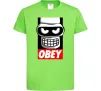 Детская футболка Obey Bender Лаймовый фото