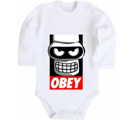 Дитячий бодік Obey штурмовик Білий фото