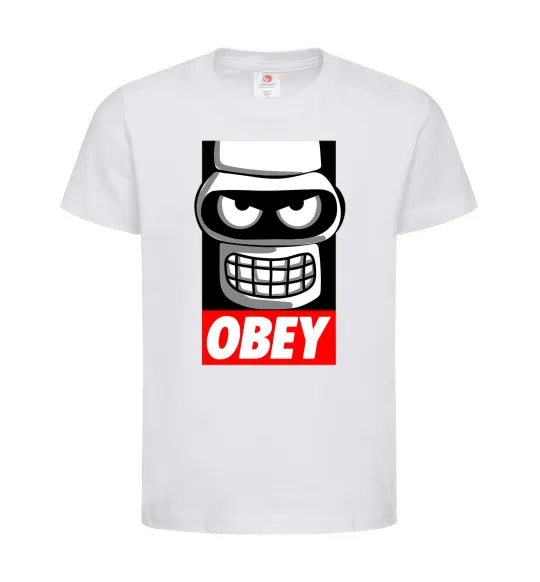 Детская футболка Obey Bender Белый фото
