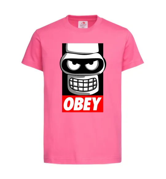 Детская футболка Obey Bender Ярко-розовый фото