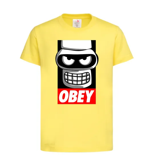 Детская футболка Obey Bender Лимонный фото