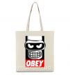 Еко-сумка Obey Bender Бежевий фото
