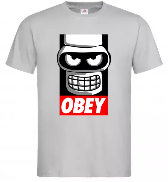 Чоловіча футболка Obey Bender Сірий фото