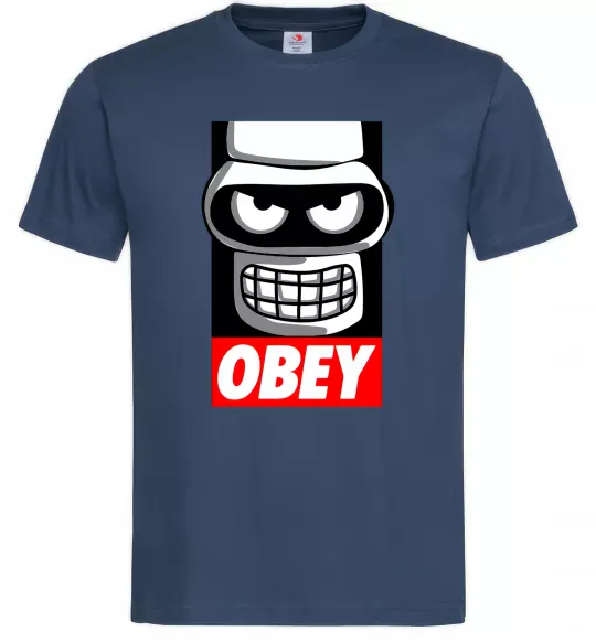 Чоловіча футболка Obey Bender Темно-синій фото