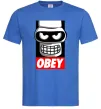 Чоловіча футболка Obey Bender Яскраво-синій фото