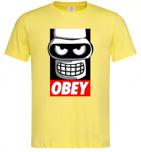 Чоловіча футболка Obey Bender Лимонний фото