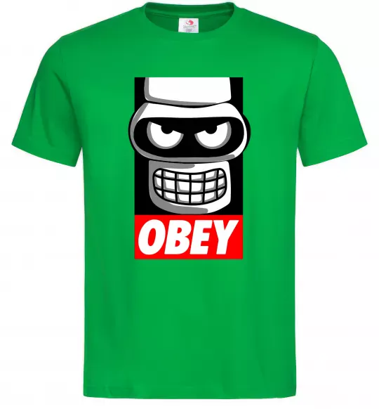 Чоловіча футболка Obey Bender Зелений фото