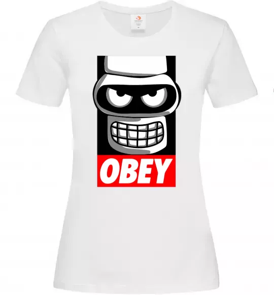 Женская футболка Obey Bender Белый фото