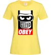 Женская футболка Obey Bender Лимонный фото