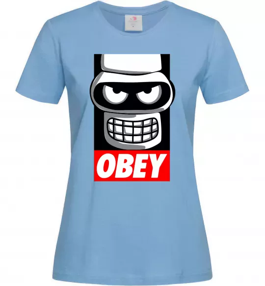 Женская футболка Obey Bender Голубой фото