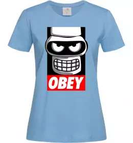 Жіноча футболка Obey Bender Блакитний фото