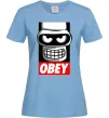 Женская футболка Obey Bender Голубой фото