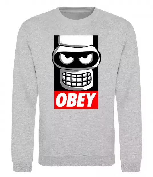 Світшот Obey Bender Сірий меланж фото
