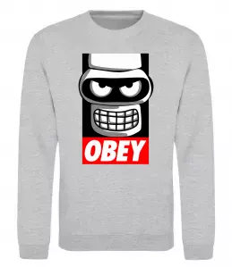 Свитшот Obey Bender Серый меланж фото