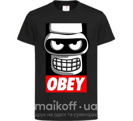 Детская футболка Obey Bender Черный фото