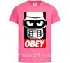 Дитяча футболка Obey Bender Яскраво-рожевий фото