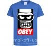 Детская футболка Obey Bender Ярко-синий фото