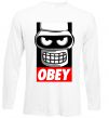 Лонгслів Obey Bender Білий фото