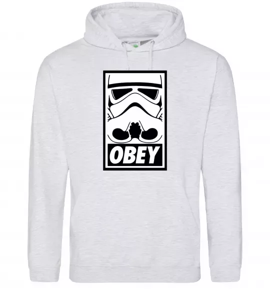 Чоловіча толстовка (худі) Obey штурмовик Сірий меланж фото