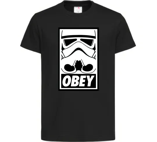 Дитяча футболка Obey штурмовик Чорний фото