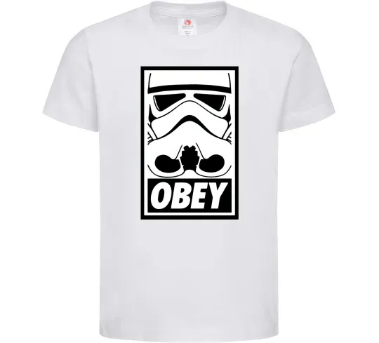 Дитяча футболка Obey штурмовик Білий фото