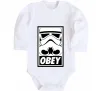 Дитячий бодік Obey штурмовик Білий фото