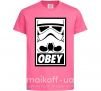 Детская футболка Obey штурмовик Ярко-розовый фото