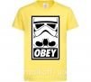 Дитяча футболка Obey штурмовик Лимонний фото