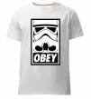 Чоловіча преміум футболка Obey штурмовик Білий фото