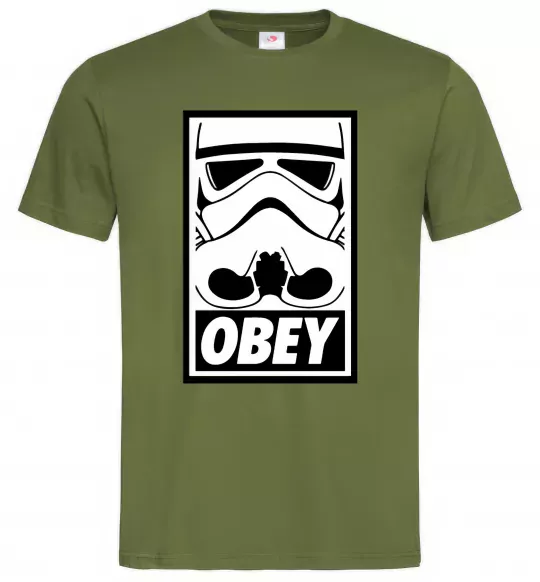 Мужская футболка Obey штурмовик Оливковый фото