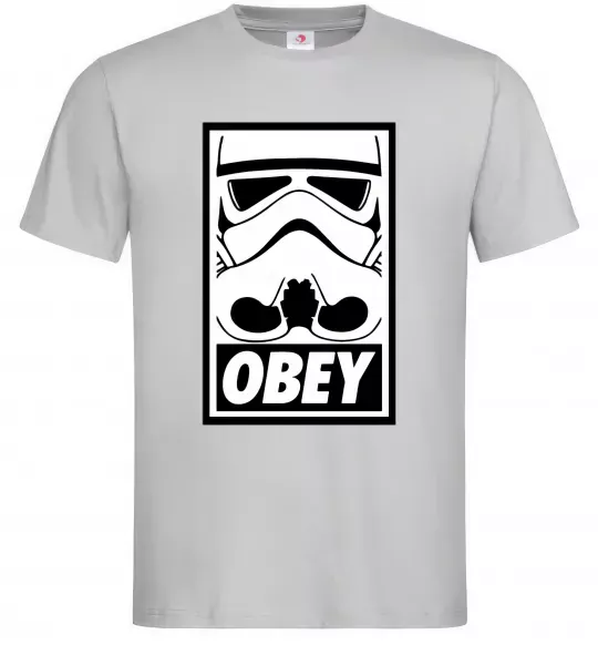 Мужская футболка Obey штурмовик Серый фото