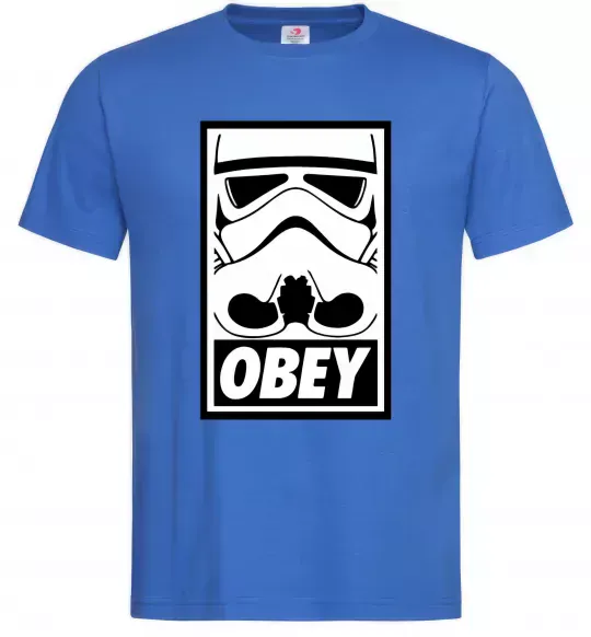 Мужская футболка Obey штурмовик Ярко-синий фото