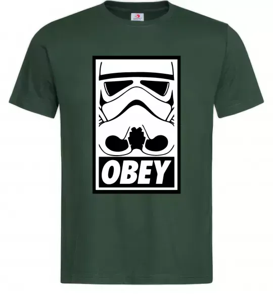 Мужская футболка Obey штурмовик Темно-зеленый фото