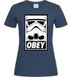 Женская футболка Obey штурмовик Темно-синий фото
