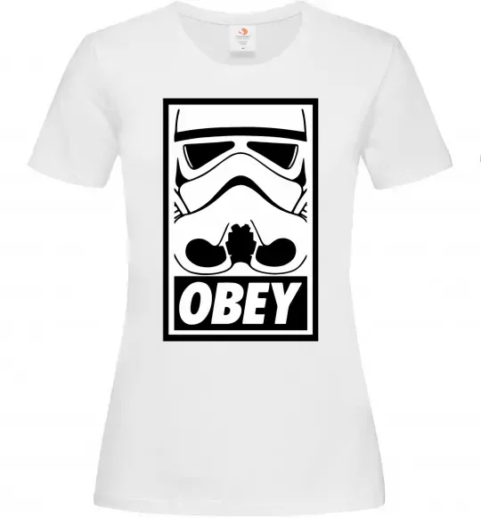 Женская футболка Obey штурмовик Белый фото