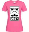 Женская футболка Obey штурмовик Ярко-розовый фото